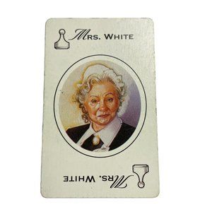 Vintage 1998 CLUE Character Card Mrs White  Replacement Game Piece u